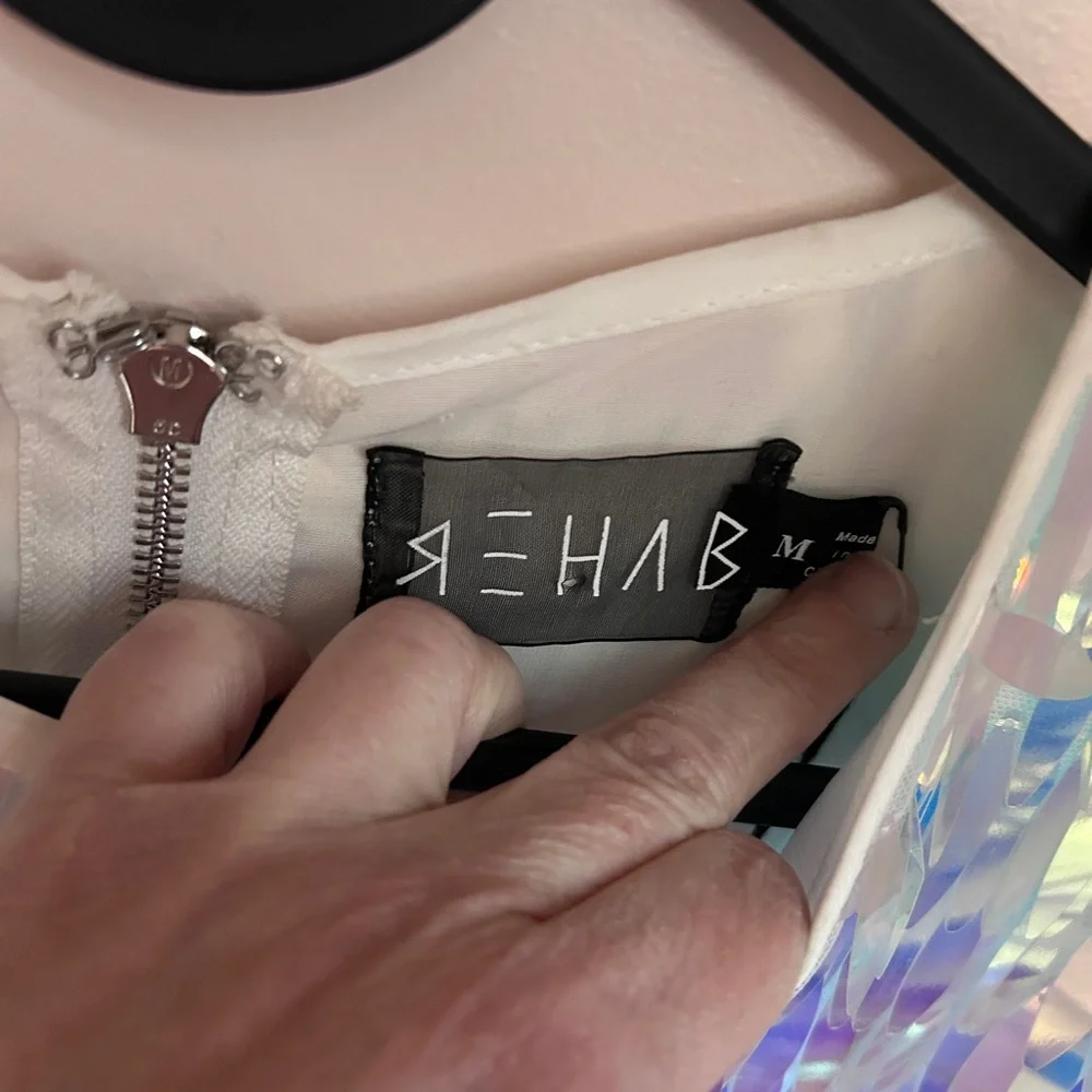 Iridescent Sequin Fringe Party Mini Body Con Dress M - Picture 8 of 16